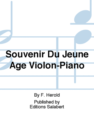 Book cover for Souvenir Du Jeune Age Violon-Piano