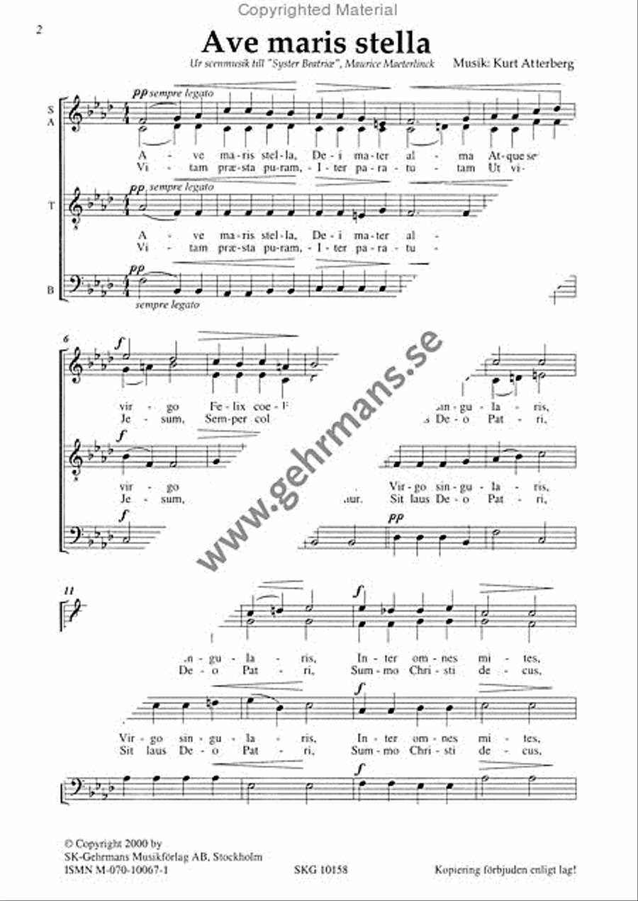 Ave maris stella 4-Part scores gallery preview page 2