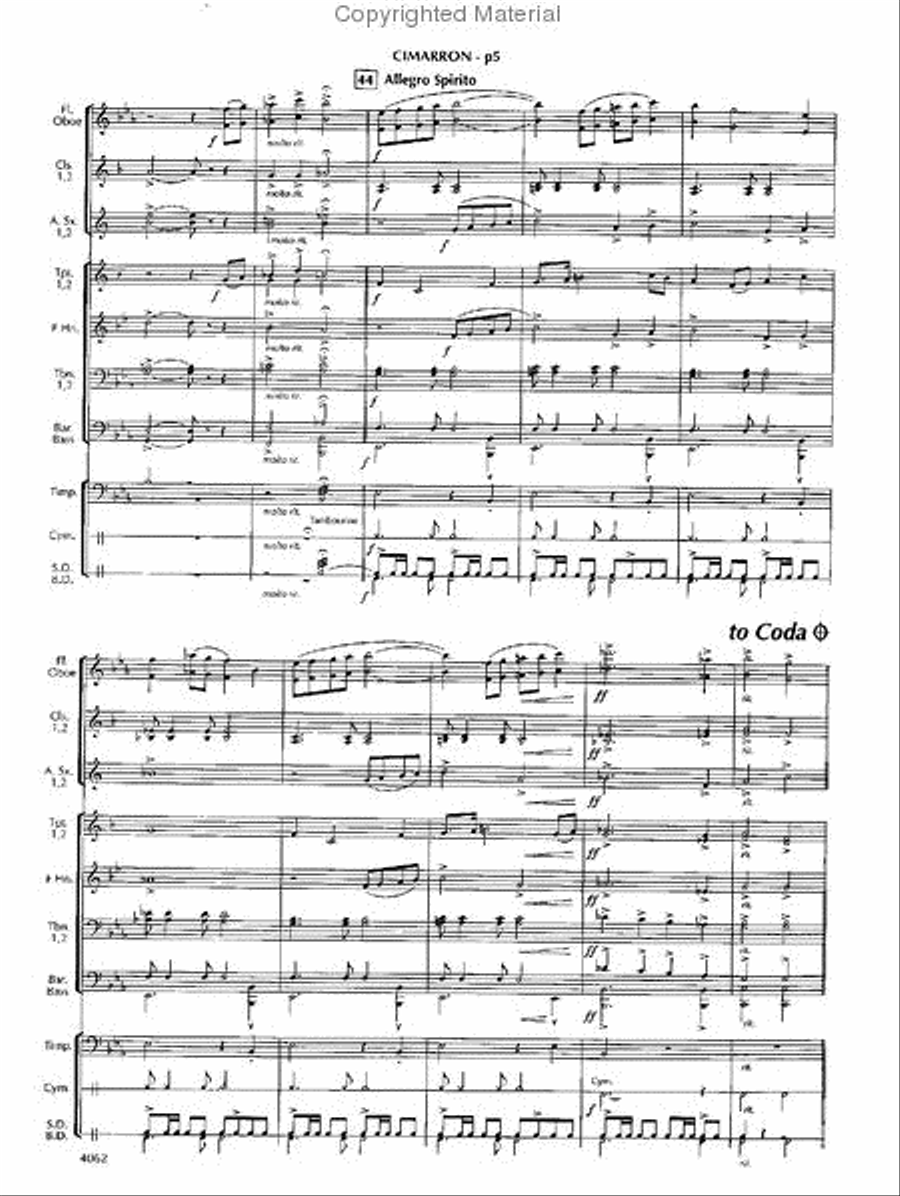 Cimarron Trail Cimarron Trail Concert Band scores gallery preview page 6