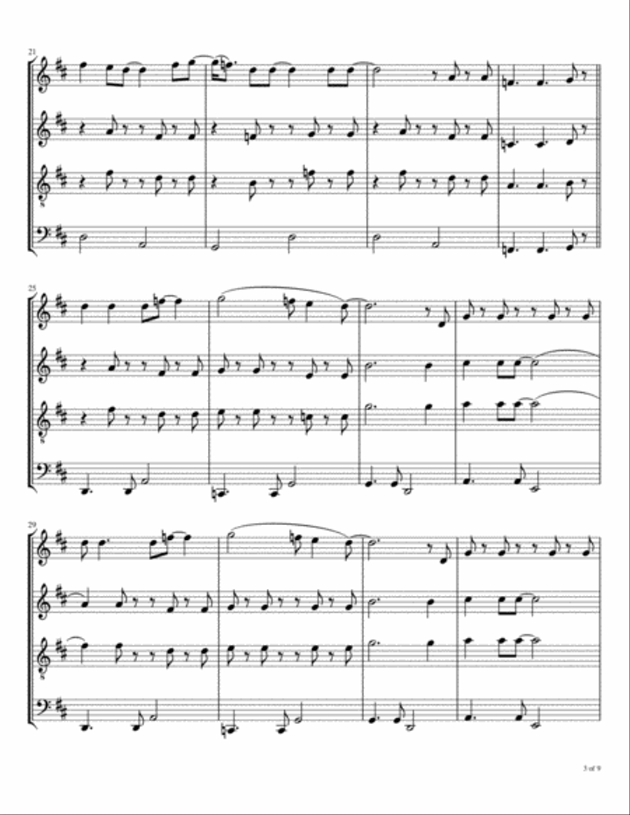 The Night Before Woodwind Quartet scores gallery preview page 4