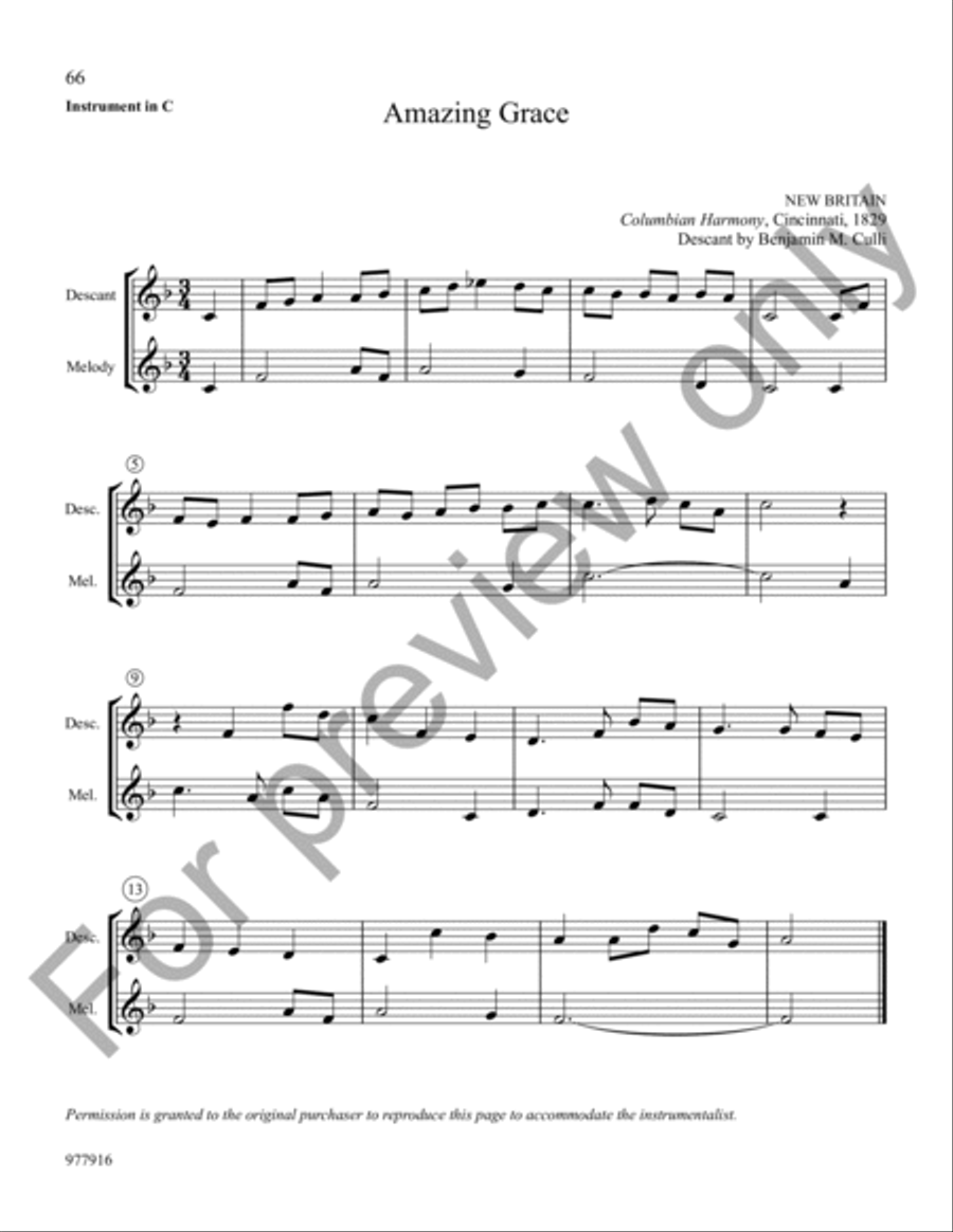 Hymn Descants, Set 2 C Instrument scores gallery preview page 7