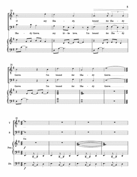 Shady Grove (SATB) - Full Score and Parts image number null