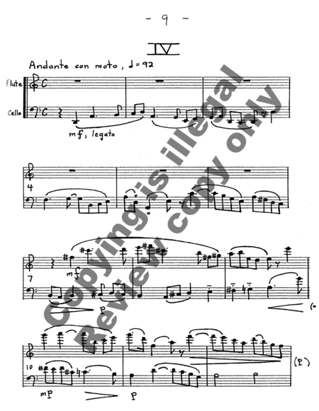 Five Pieces for Flute and Cello