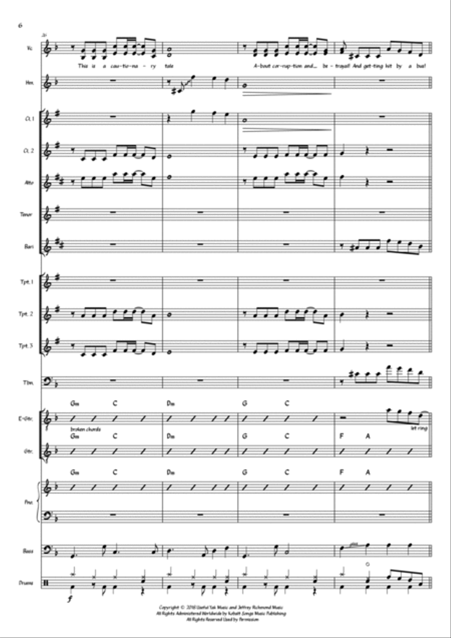 A Cautionary Tale Jazz Ensemble scores gallery preview page 6