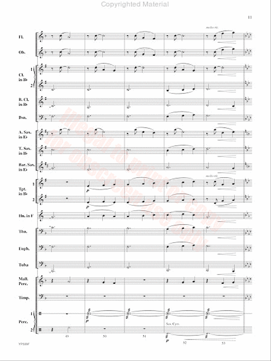 Amazing Grace Concert Band scores gallery preview page 12