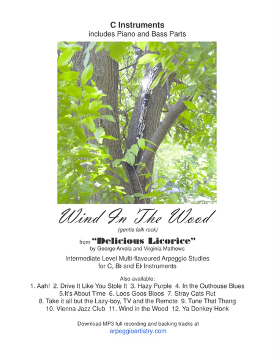 Wind in the Wood, for flute, recorder, violin, C instruments. Small Ensemble scores gallery preview page 1