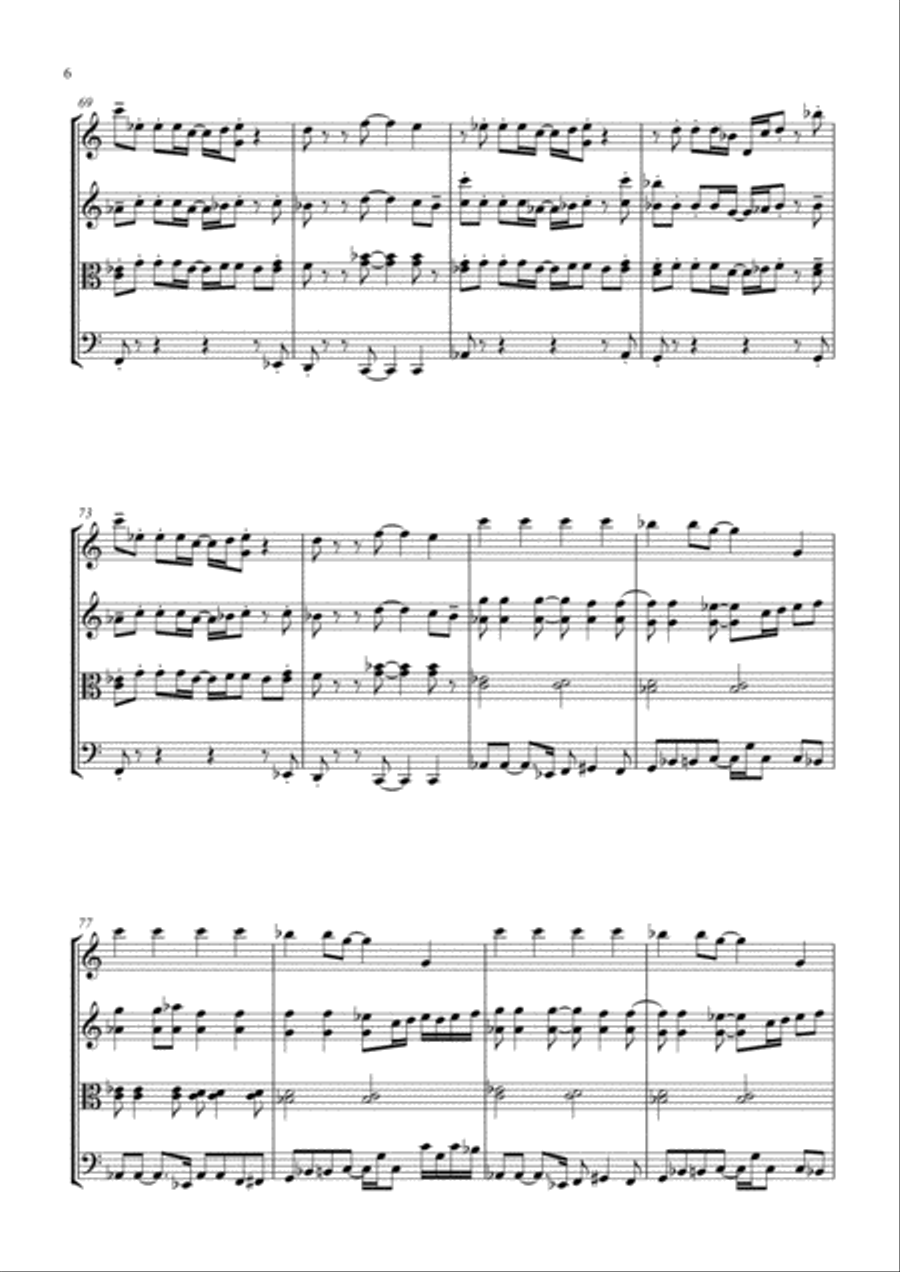 Ain't No Mountain High Enough String Quartet scores gallery preview page 6