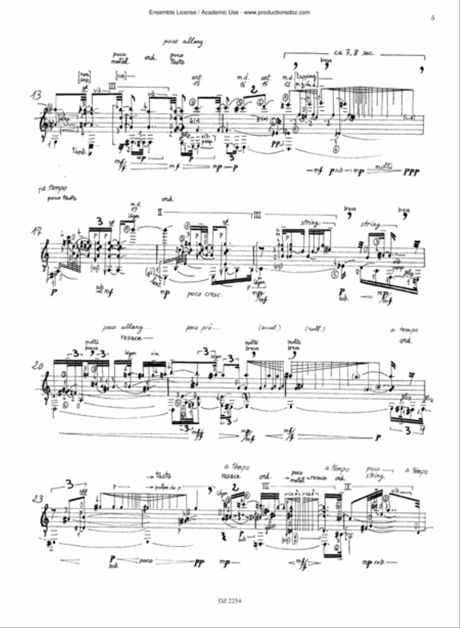 Improvisation XVII-XXI Classical Guitar scores gallery preview page 5