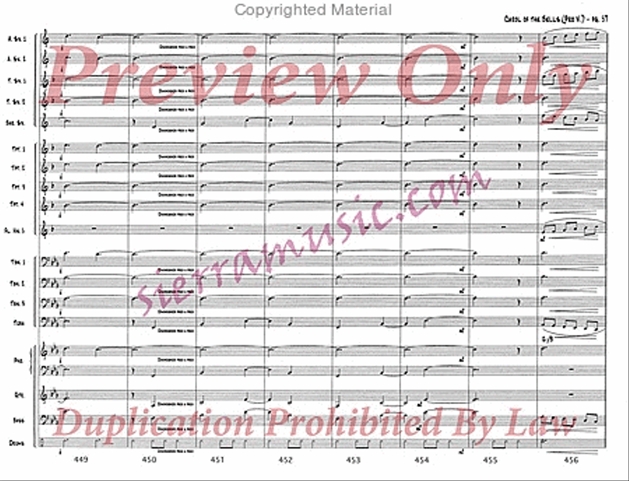 Carol of the Bells (pro) Jazz Ensemble scores gallery preview page 58