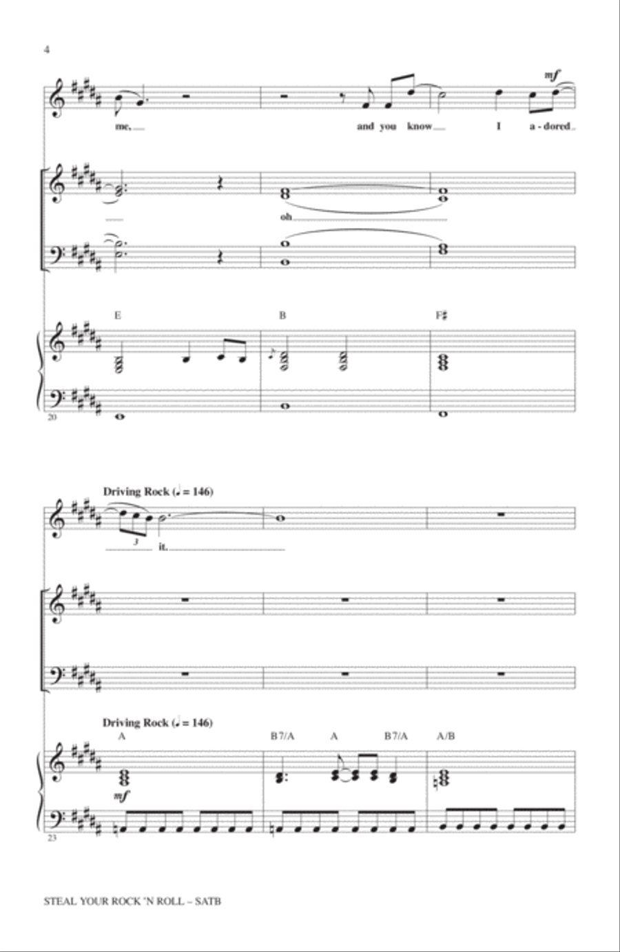 Steal Your Rock 'N Roll 4-Part scores gallery preview page 3