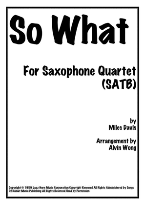Book cover for So What