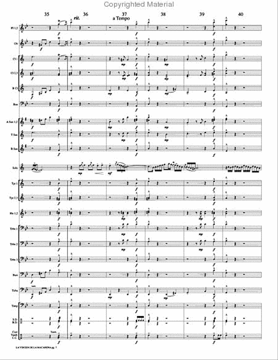 La Virgen de la Macarena La Virgen de la Macarena Concert Band scores gallery preview page 10
