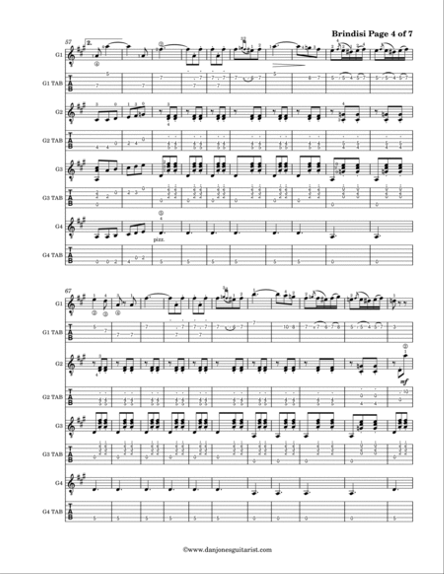 Brindisi (Libiamo ne' lieti calici) from La Traviata Acoustic Guitar scores gallery preview page 5
