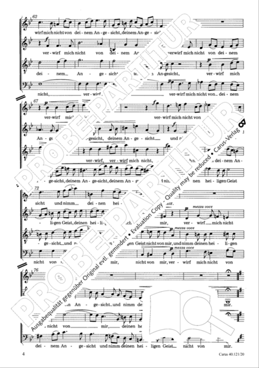 Make in me, o God a clean pure heart Choir scores gallery preview page 5