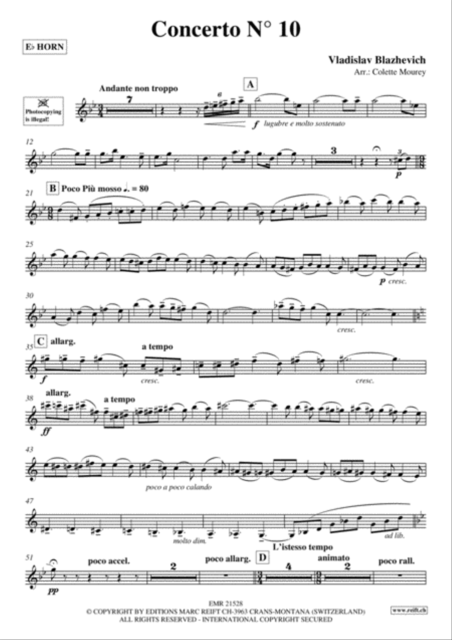 Concerto No. 10 Horn scores gallery preview page 2