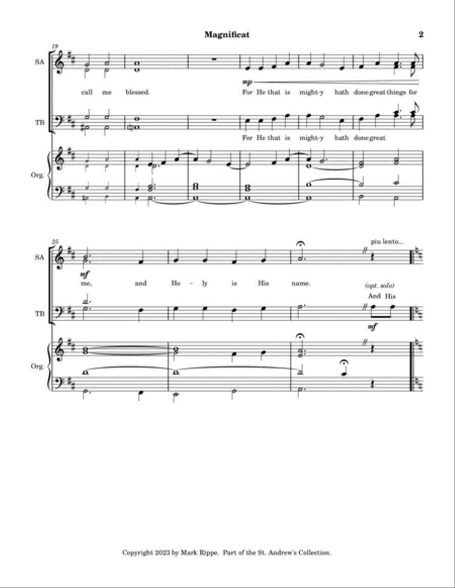 Magnificat (StA C00188) 4-Part scores gallery preview page 3