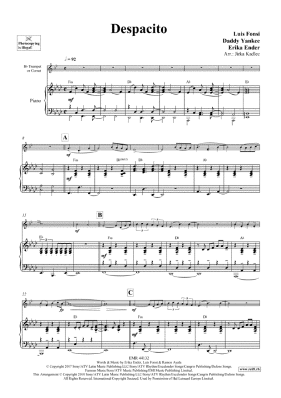 Despacito Despacito Cornet scores gallery preview page 4