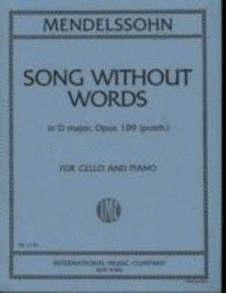 Mendelssohn - Song Without Words Op 109 Cello/Piano