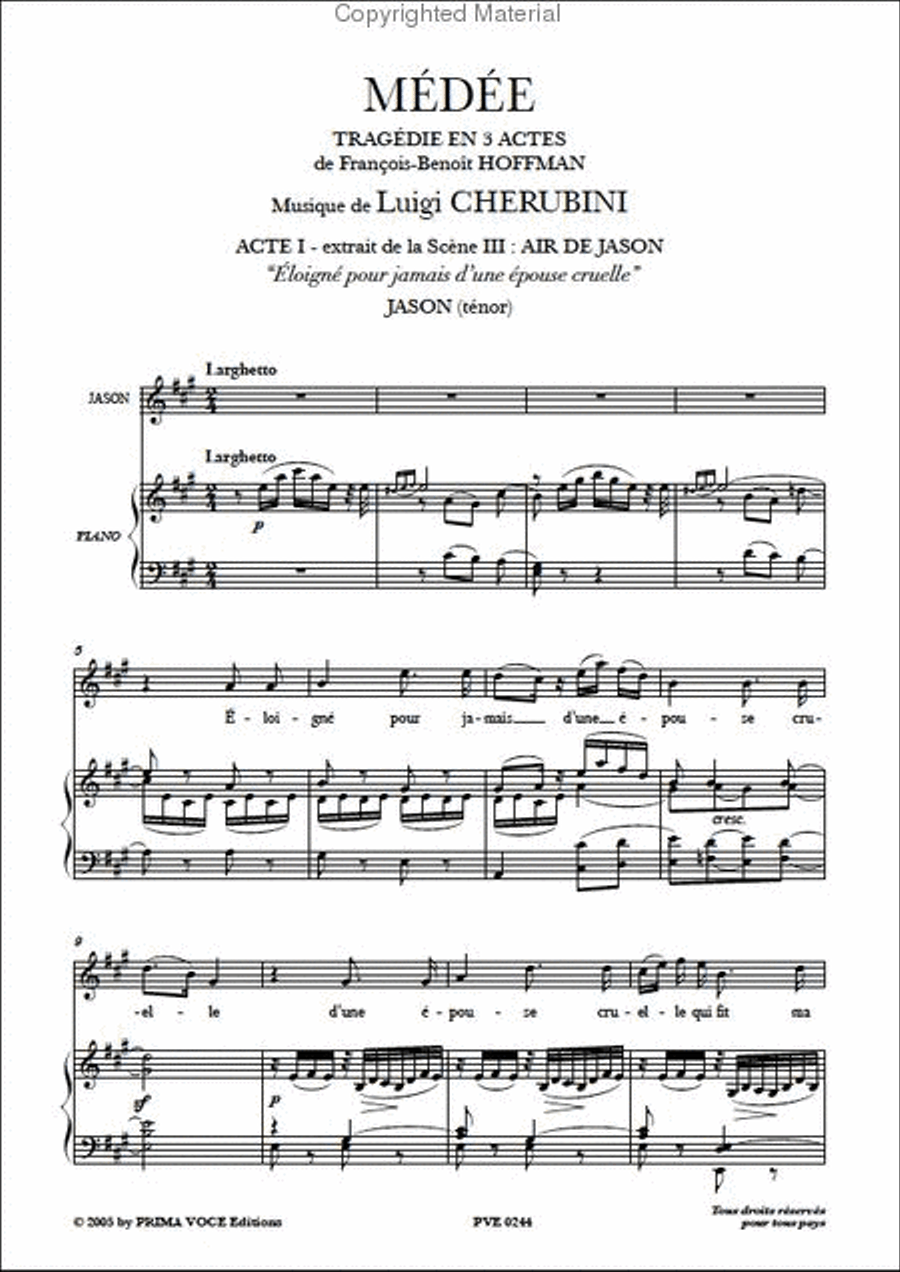 Eloigne pour jamais d'une epouse cruelle from Medee Tenor Voice scores gallery preview page 2