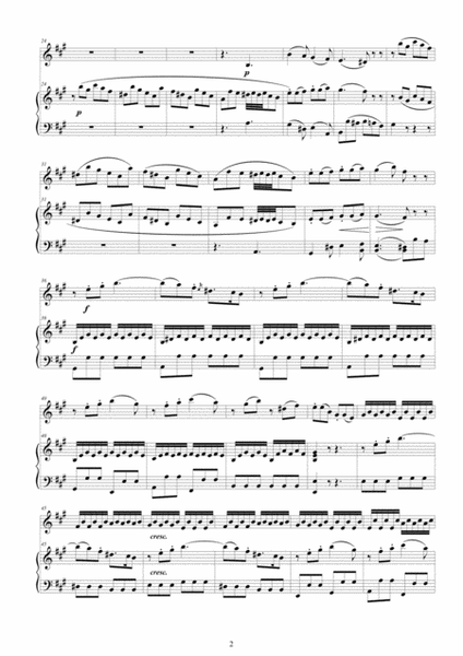Mozart - Violin Sonata No.22 in A major K 305 for Violin and Piano - Score and Part image number null
