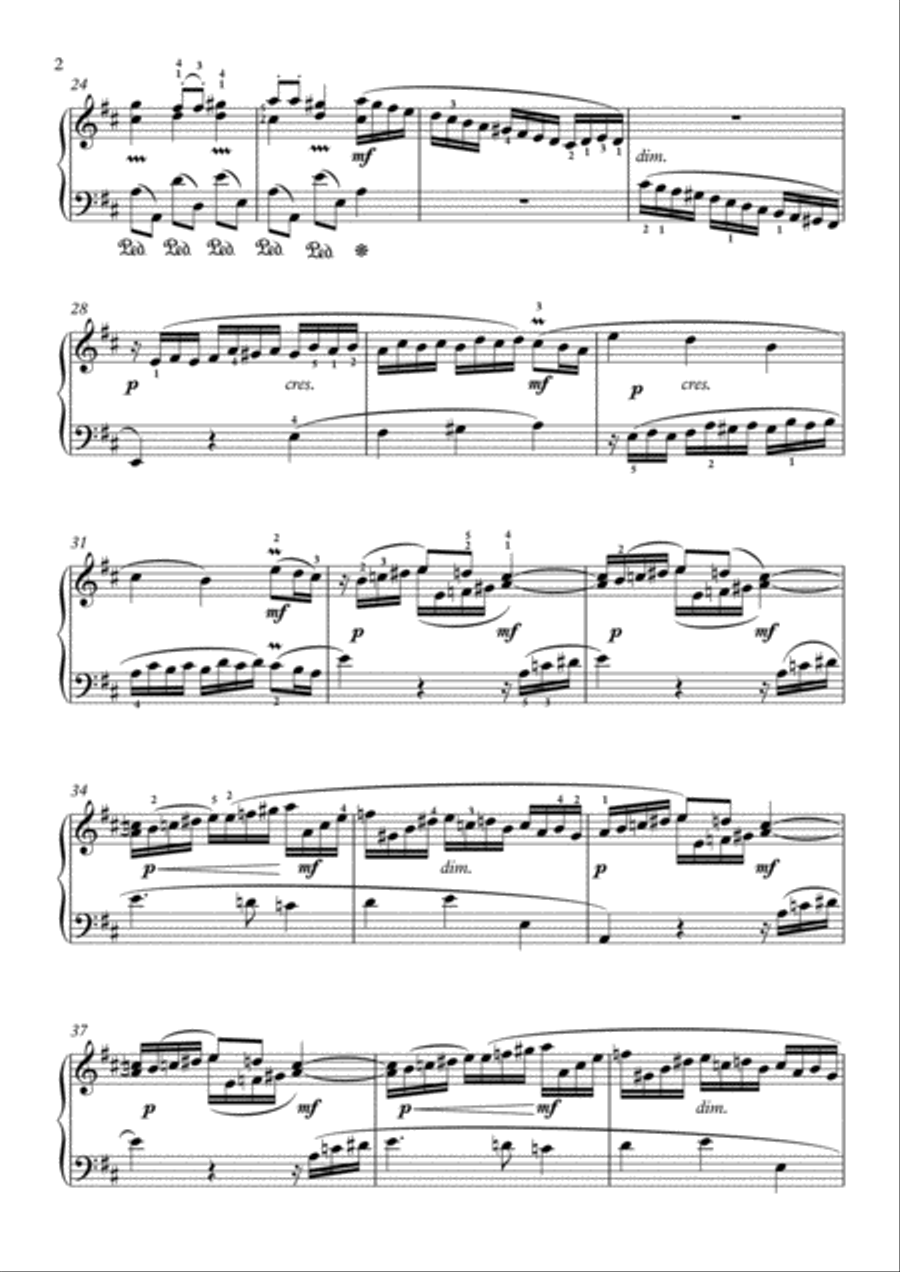 Scarlatti-Sonata in D-Major L.178 K.258(piano) Piano Solo scores gallery preview page 3