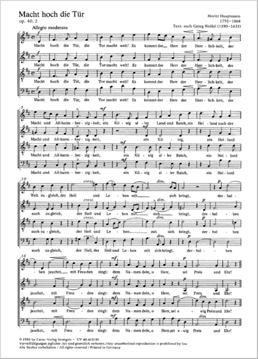 Macht hoch die Tur Macht hoch die Tur 4-Part scores gallery preview page 2