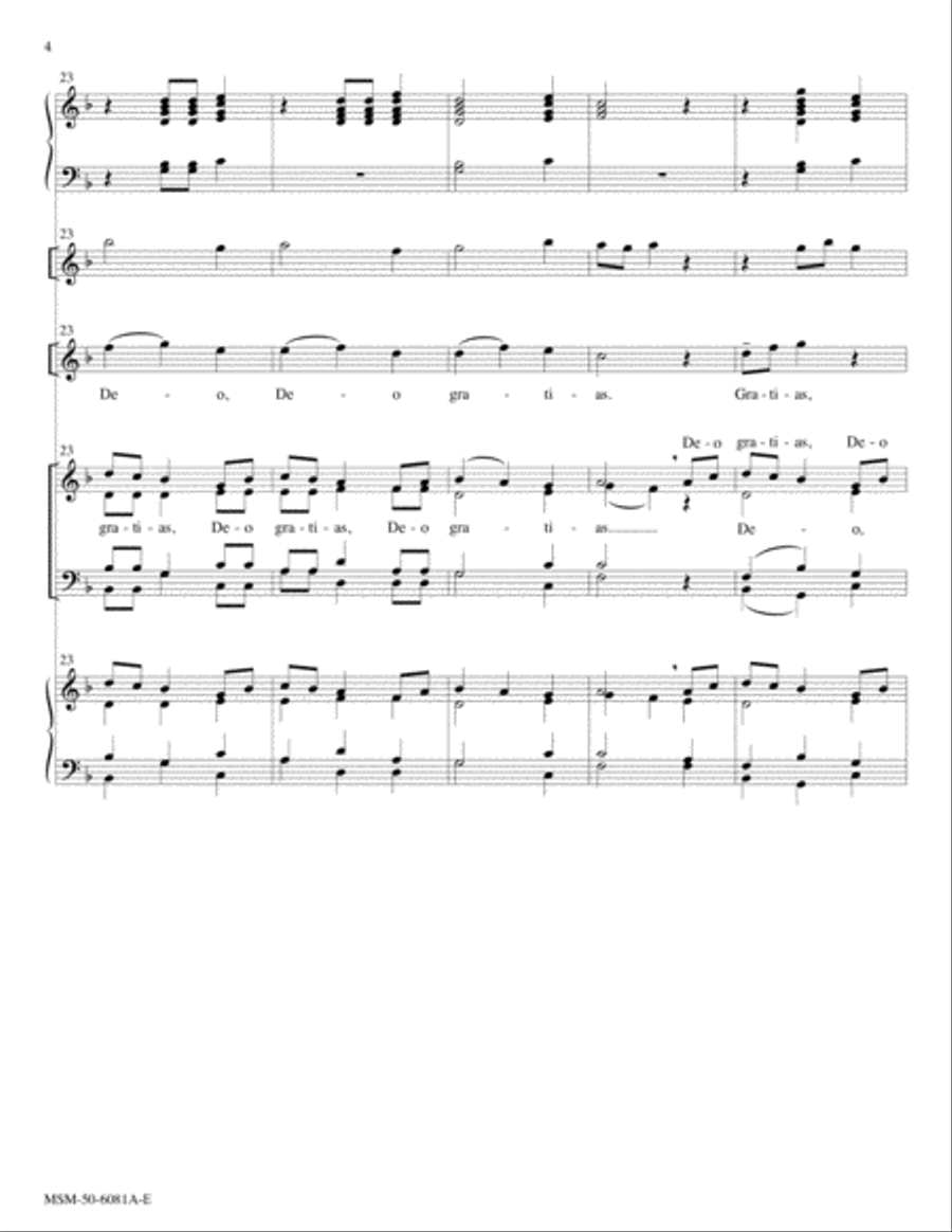 Deo gratias (Thanks Be to God) Choir scores gallery preview page 4