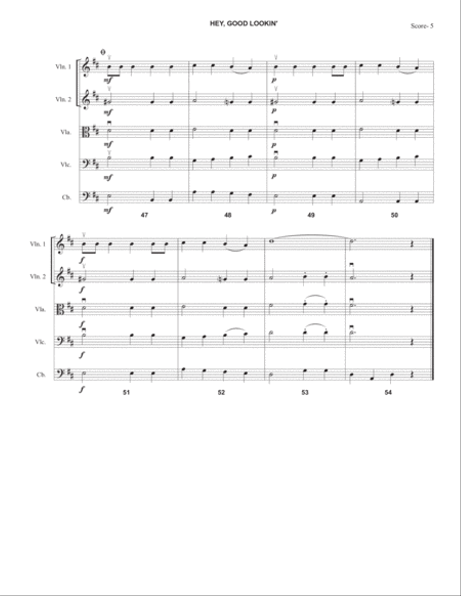 Hey, Good Lookin' Small Ensemble scores gallery preview page 5