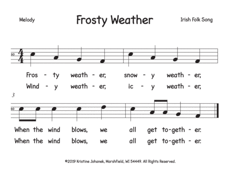 Frosty Weather & 3 More Pentatonic Winter Songs (Frosty Weather, Wintertime Is Here, Snow Song, & An image number null