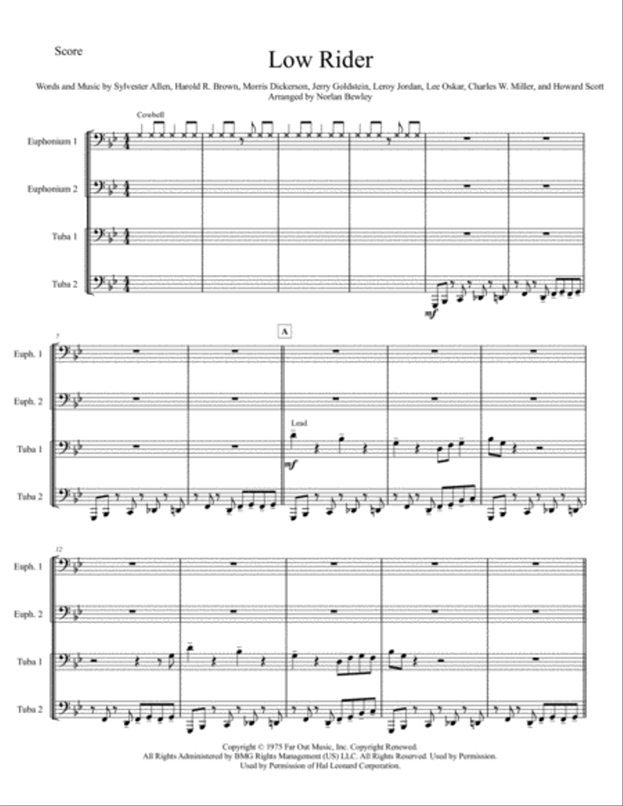Low Rider Low Rider Brass Ensemble scores gallery preview page 1