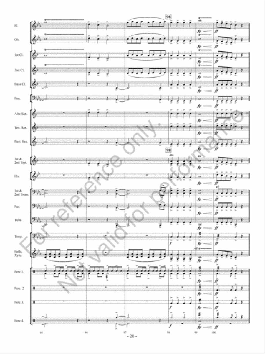 Ancient Conquest Concert Band scores gallery preview page 21