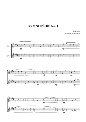 Gymnopédie no 1 | Trumpet in Bb Duet | Original Key |Easy intermediate