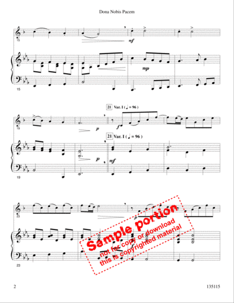 Dona Nobis Pacem Cornet scores gallery preview page 3