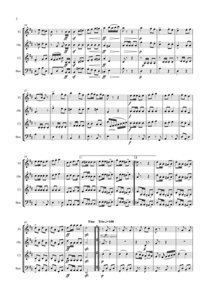 Schubert: Marche Militaire No.1 in D D733 Op.51 - wind quartet image number null