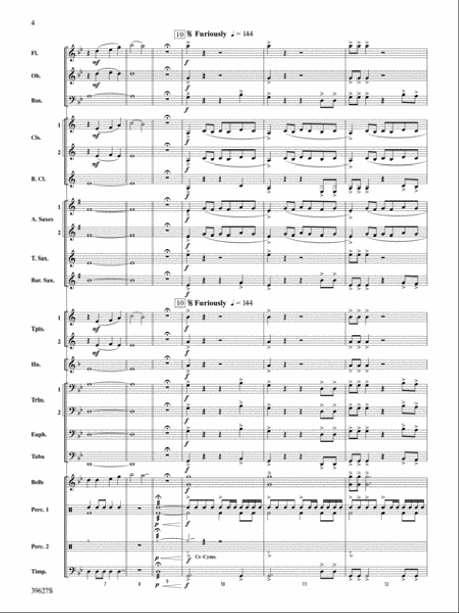Flash Flood: Score Flash Flood: Score Concert Band scores gallery preview page 4