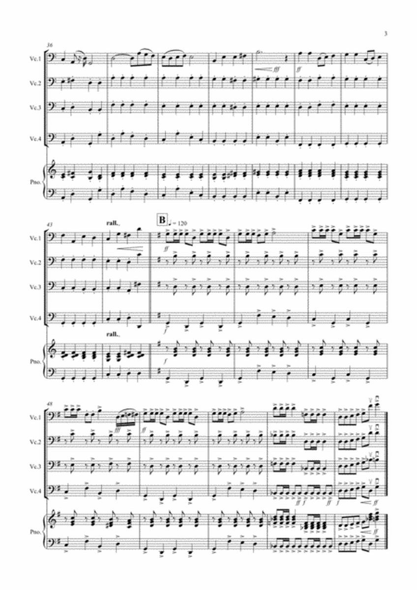 Toreador's Song (Fantasia from Carmen) for Cello Quartet image number null