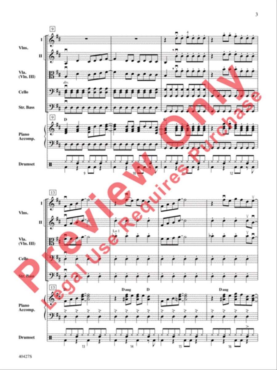 Mamma Mia!, Selections from String Orchestra scores gallery preview page 4