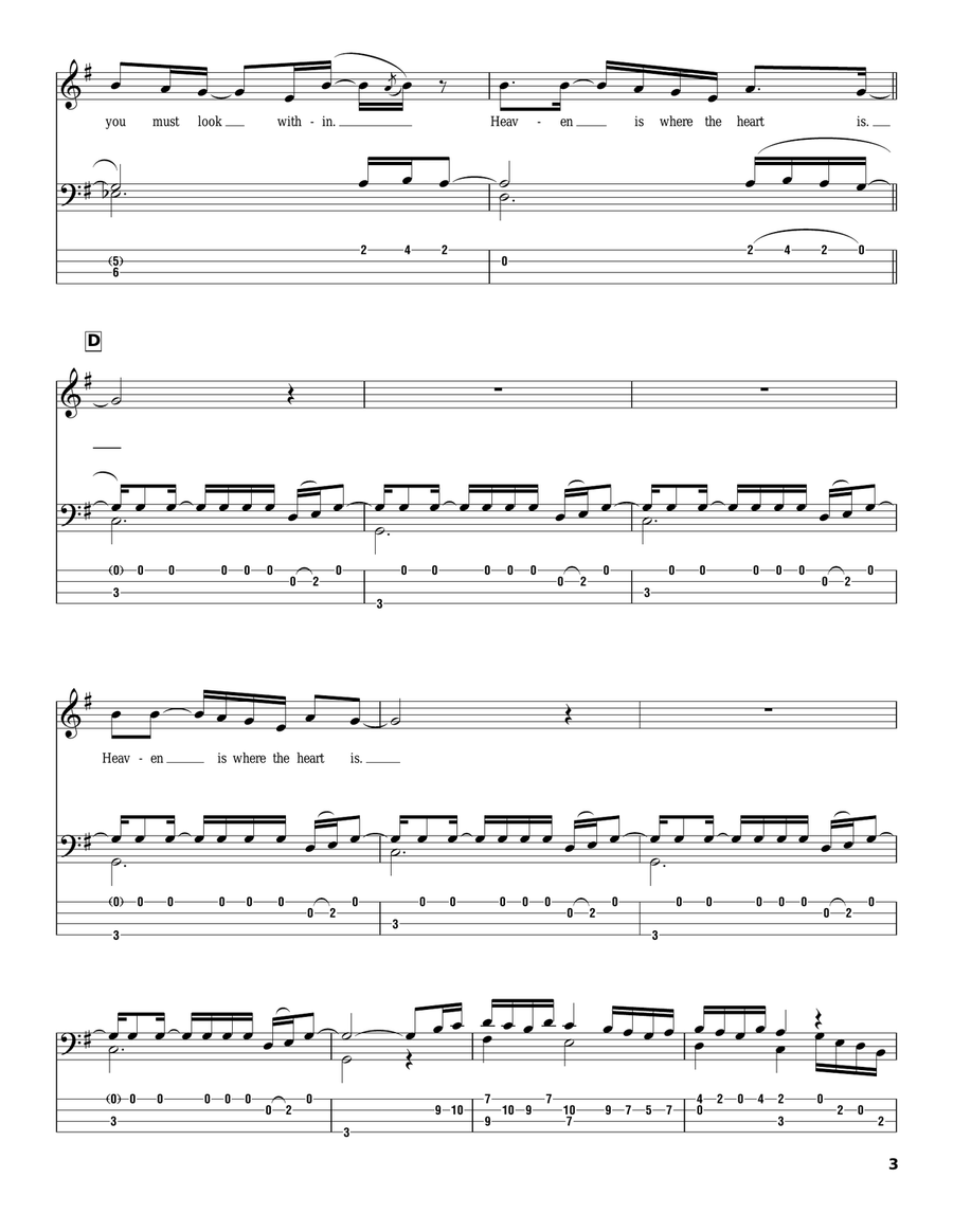 Heaven Is Where The Heart Is Electric Guitar scores gallery preview page 3