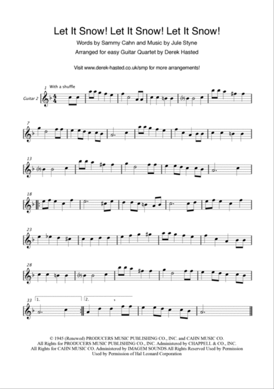 Let It Snow! Let It Snow! Let It Snow! Guitar Ensemble scores gallery preview page 4