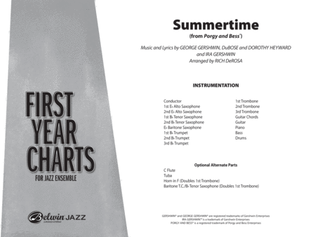 Book cover for Summertime: Score