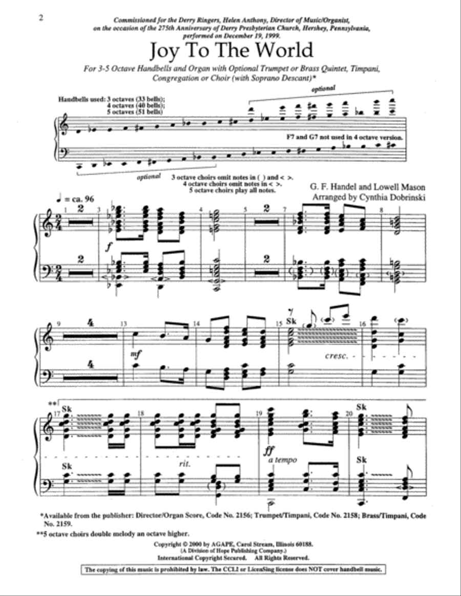 Joy to the World 5-Octaves scores gallery preview page 8
