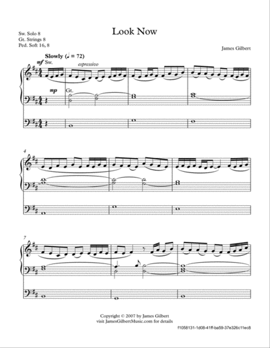 Look Now Organ Solo scores gallery preview page 2
