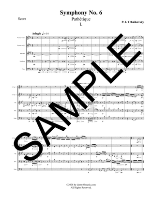 Book cover for Symphony No. 6 - 1st Movement for Brass Quintet
