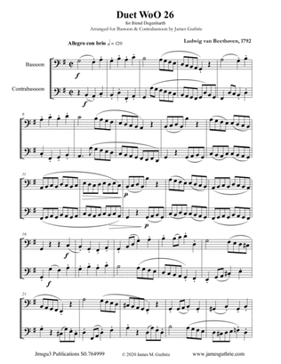 Beethoven: Duet WoO 26 for Bassoon & Contrabassoon