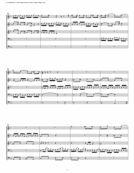 Fugue 04 from Well-Tempered Clavier, Book 2 (Brass Quintet) image number null