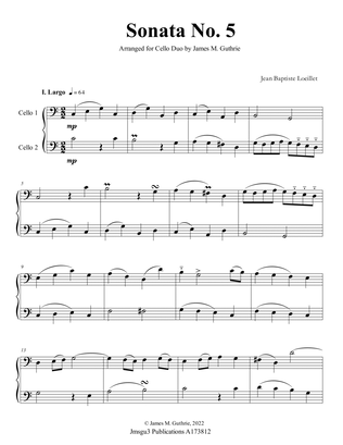 Loeillet: Sonata No. 5 for Cello Duo