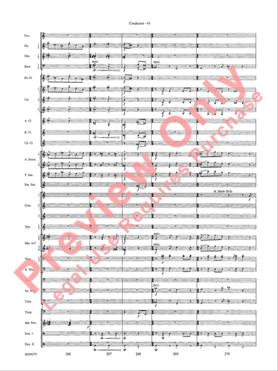 Variations on a Theme of Robert Schumann Concert Band scores gallery preview page 46