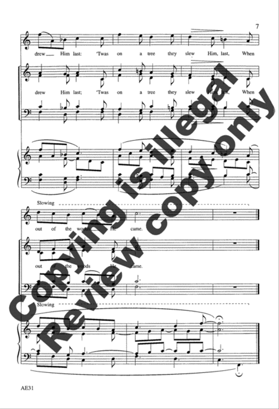 Into the Woods My Master Went 4-Part scores gallery preview page 8