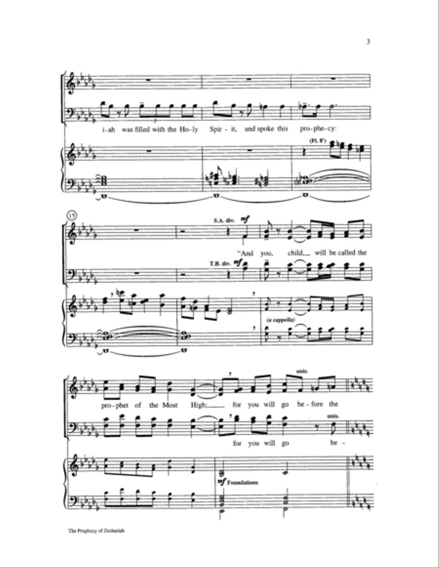 The Prophecy of Zechariah 4-Part scores gallery preview page 3
