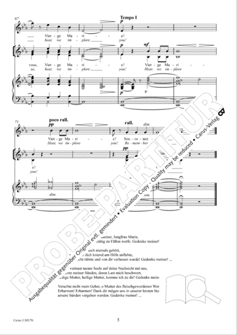 Priere de Saint Bernard Priere de Saint Bernard SSA scores gallery preview page 6